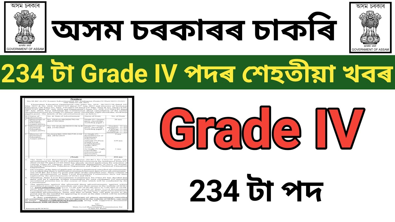 Assam Direct Recruitment নতুন Update 2022 || Post Increase in State Laval Recruitment Commission