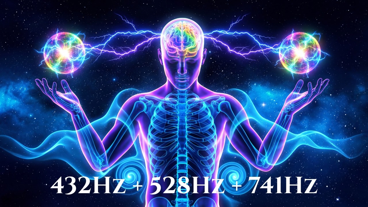 432Hz + 528Hz + 741Hz | The DEEPEST Healing Sleep: Whole Body Regeneration, Relieve Stress