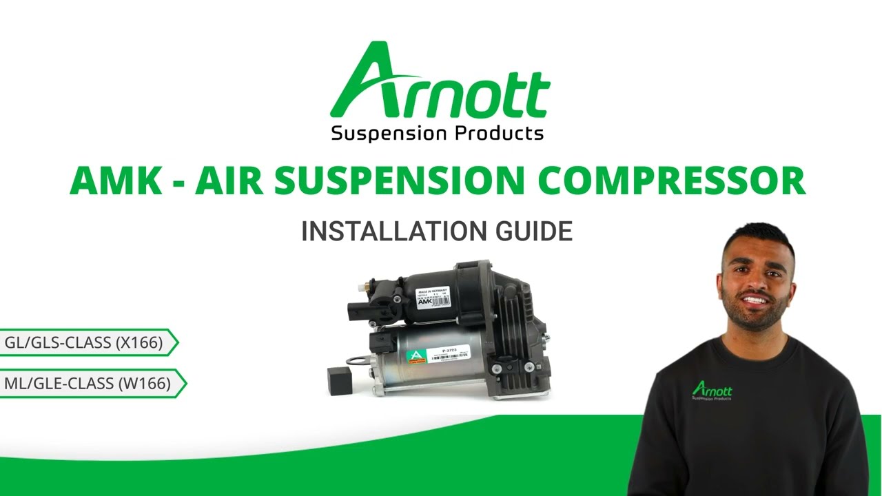 Arnott AMK Air Suspension Compressor Installation Video for MB GL/GLS (X166) and ML/GLE (W166)