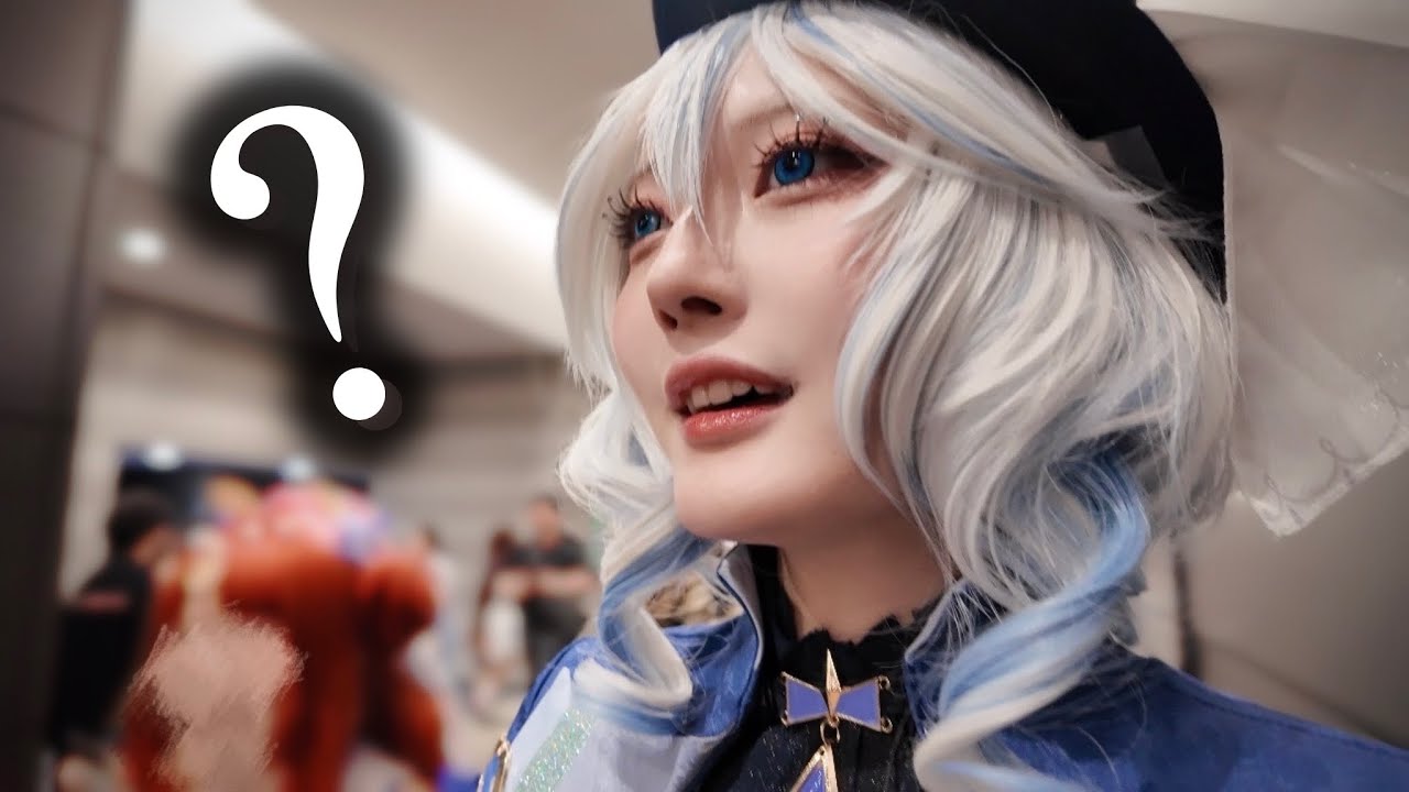 原神の同人リアルイベントに潜入したらミニゲームの難易度バグってた時のフリーナ様（個人差あり）【コスプレ】#hoyofair #灼熱の音楽祭