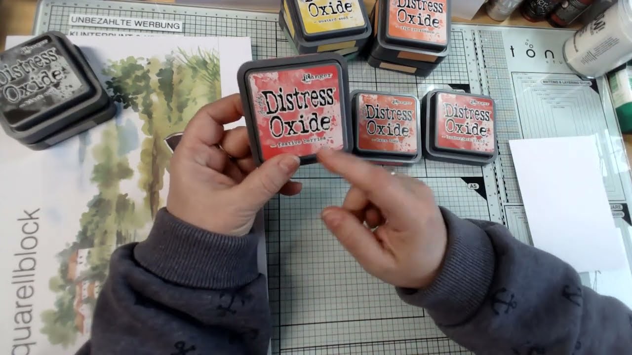 Ich zeige euch meine Distress Oxide & Produkttest,  Stempel von Action