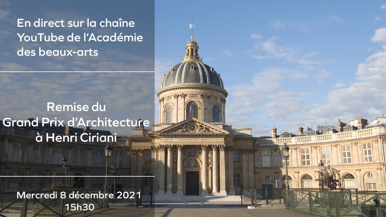 Remise du Grand Prix d'Architecture à Henri Ciriani