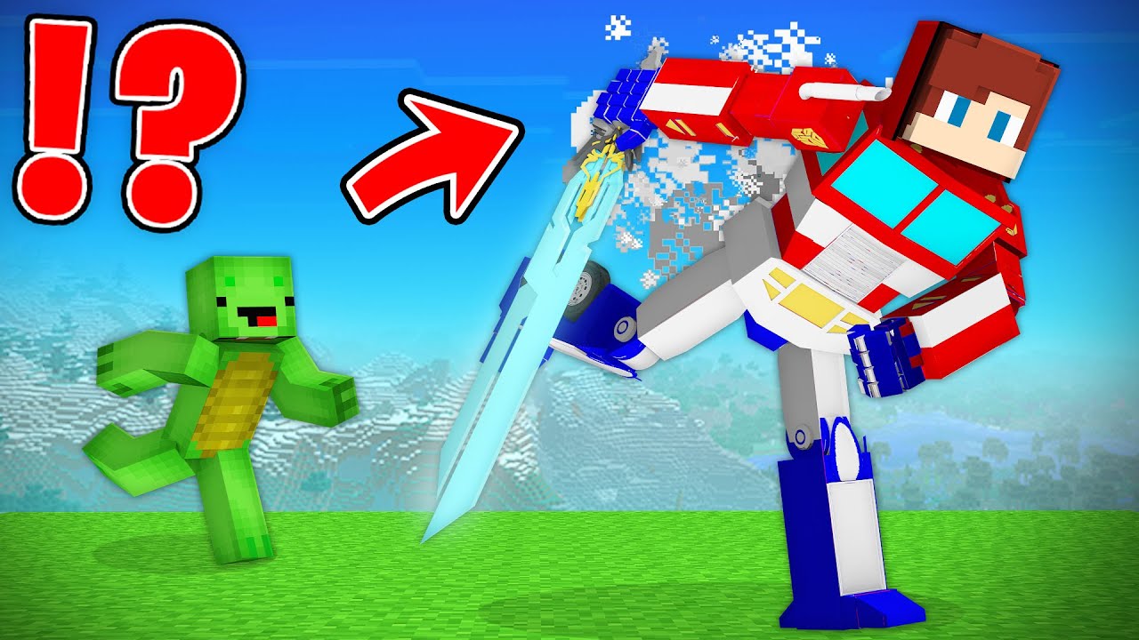 TRANSFORMER Speedrunner vs Hunter in Minecraft - Maizen JJ and Mikey
