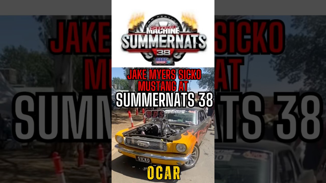 Jake Myers SICKO 1966 Mustang Burnout Car at Summernats 38 