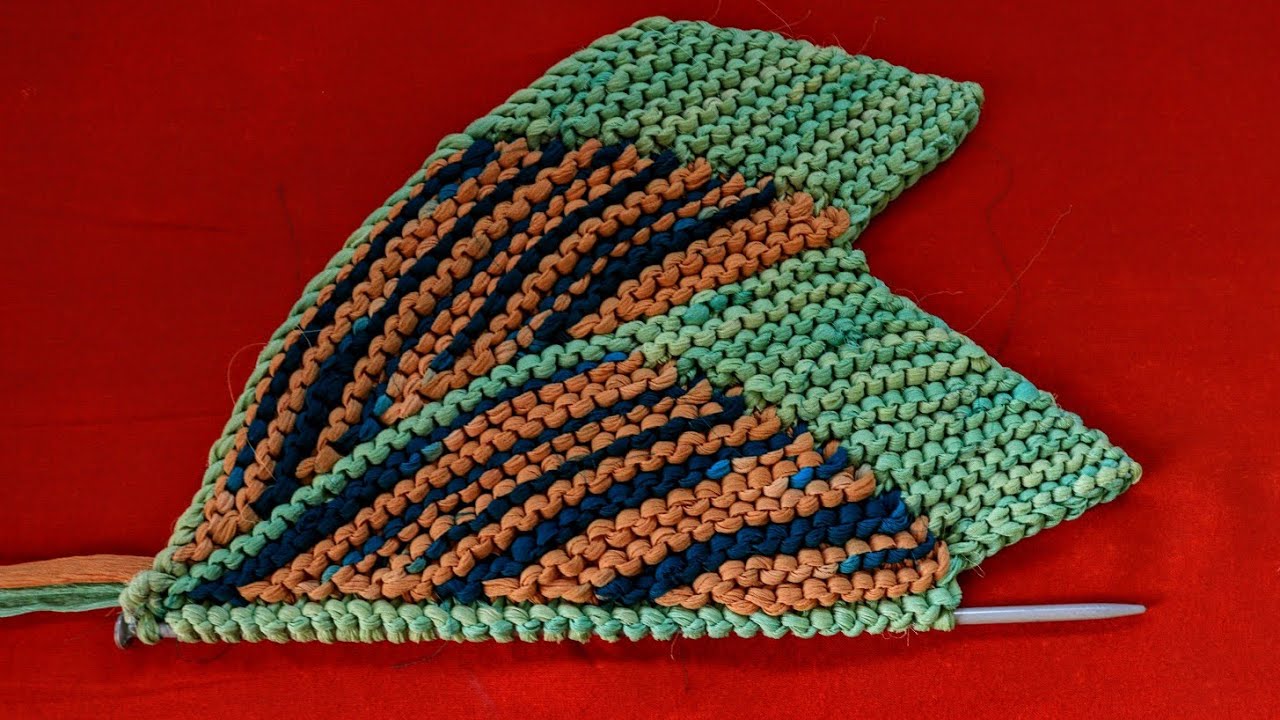 पहले फंदे से शुरू करके बड़े आकार का यह पायदान बनाएं।   Doormat big size design ।