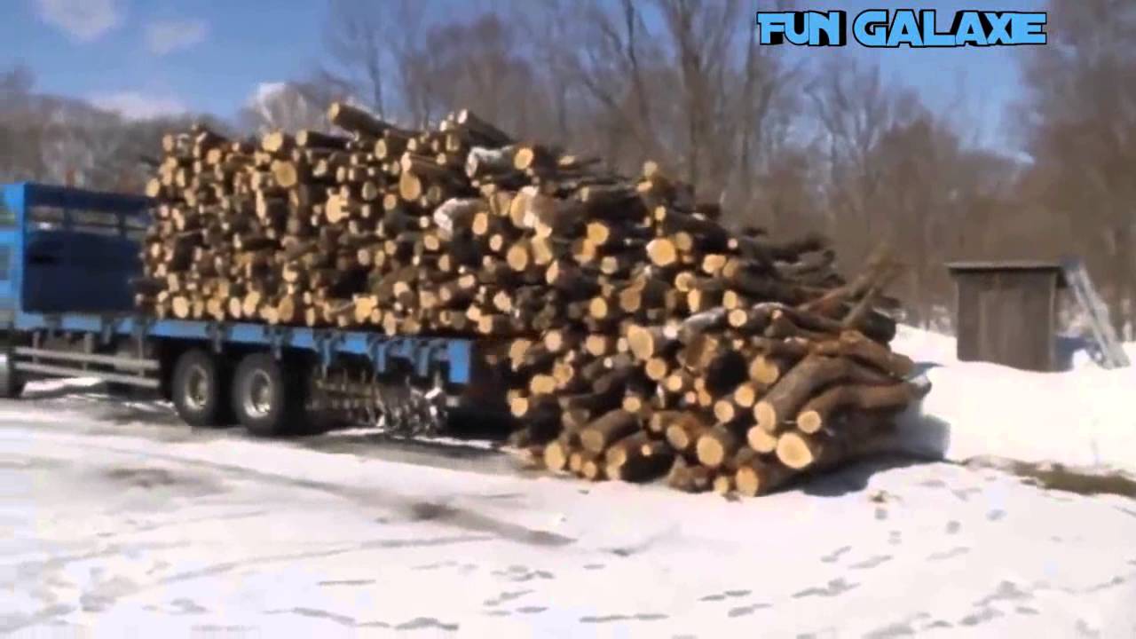 Holz abladen wie ein Profi / unload wood like a Boss