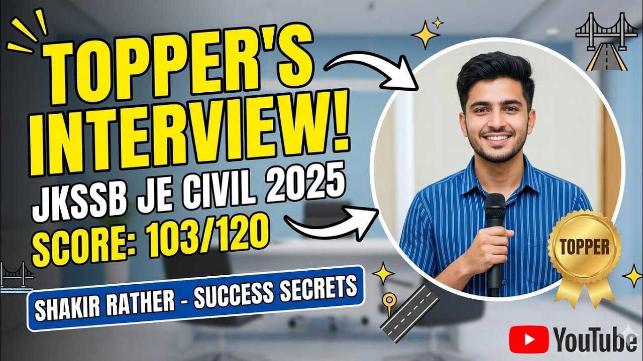 Scored 103/120 in JKSSB JE Civil | Strategy + Mistakes to Reach 110+. &rdquo;(JE Civil 2025)
