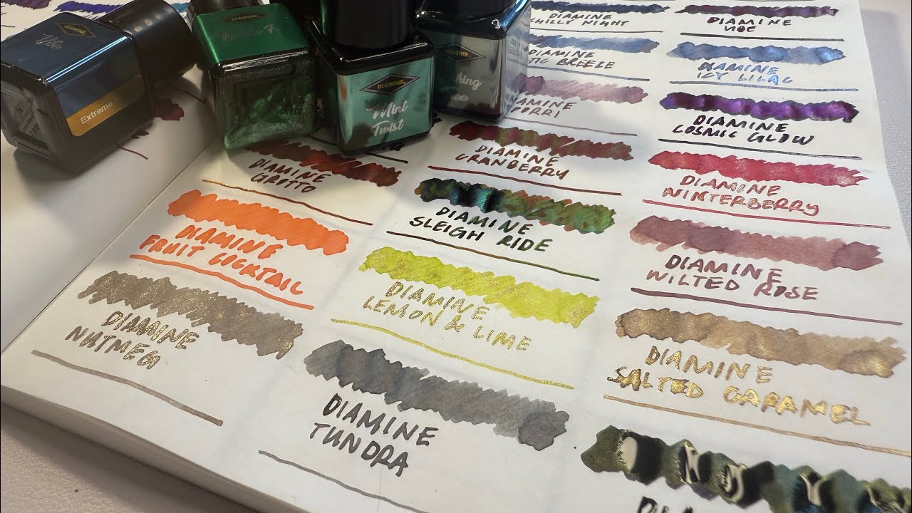 Diamine Swatching Inkvent 2024