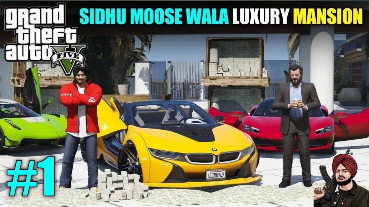 Michael Bought A New Luxurious Mansion For Sidhu Moosewala #sidhumoosewala #gta5