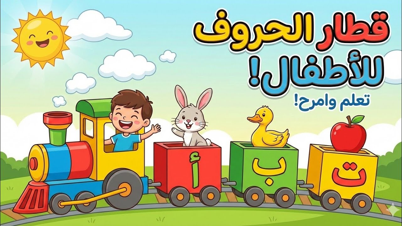 أغنية قطار الحروف العربية للأطفال 🚂 | تعلم الحروف بكل سهولة ومرح!