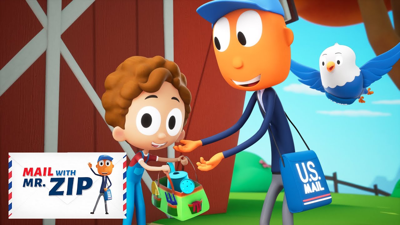 Learning to Garden at the Farm! | Mail with Mr.ZIP Mailman Cartoons | Fun Videos for Kids & Families
