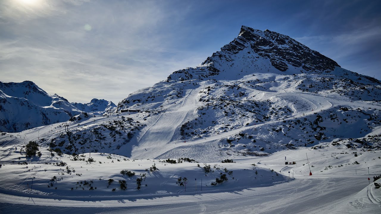 Skiing in Galtür, Austria