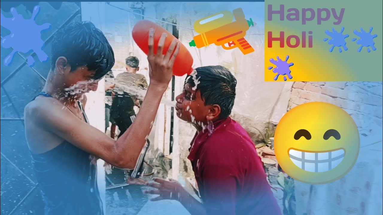 Happy Holi 🫟 bacho ne bahut sari masti