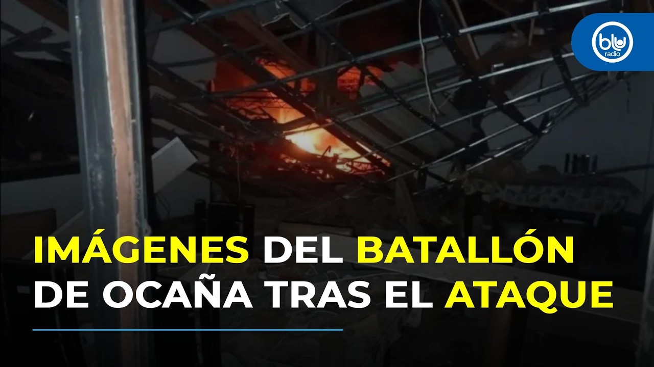 Así quedaron las instalaciones del batallón de Ocaña tras tras violento ataque atribuido al Eln