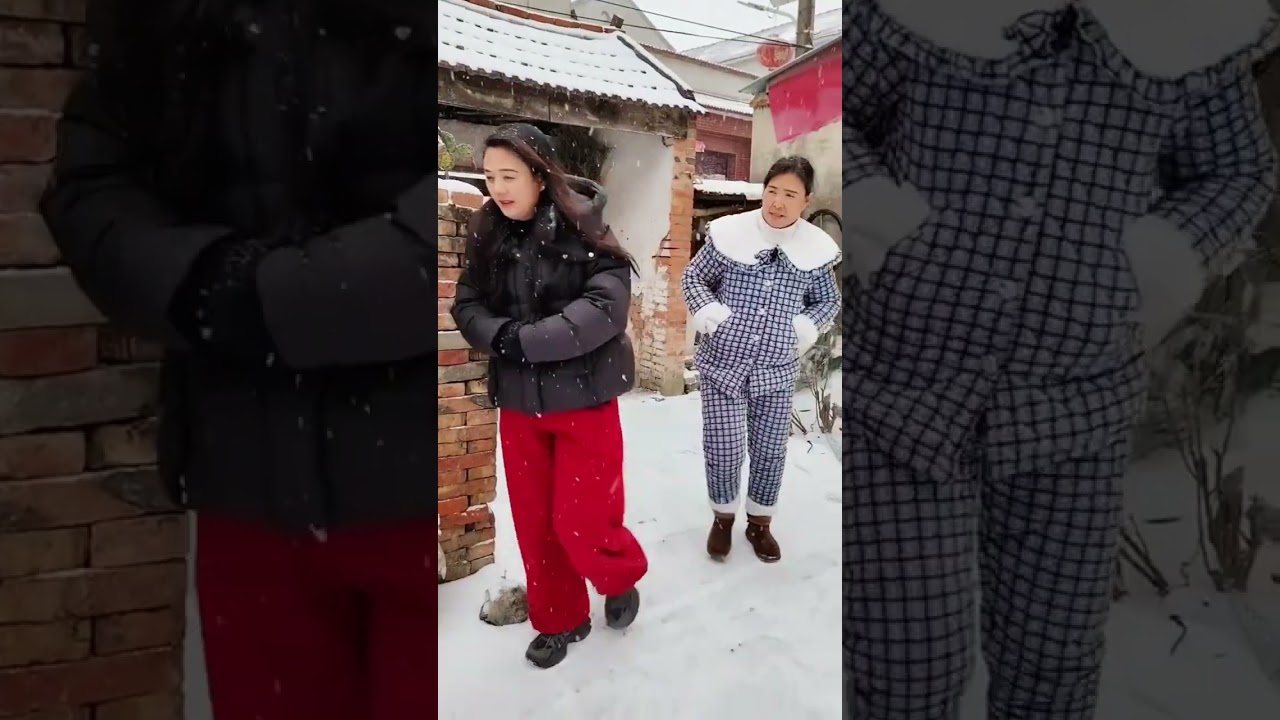 On a snowy day my elder sister came to get the flour and wore my mother s coat. In the