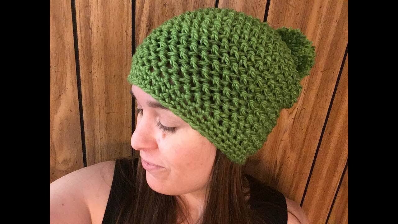 Herringbone Half Double Crochet Hat Tutorial