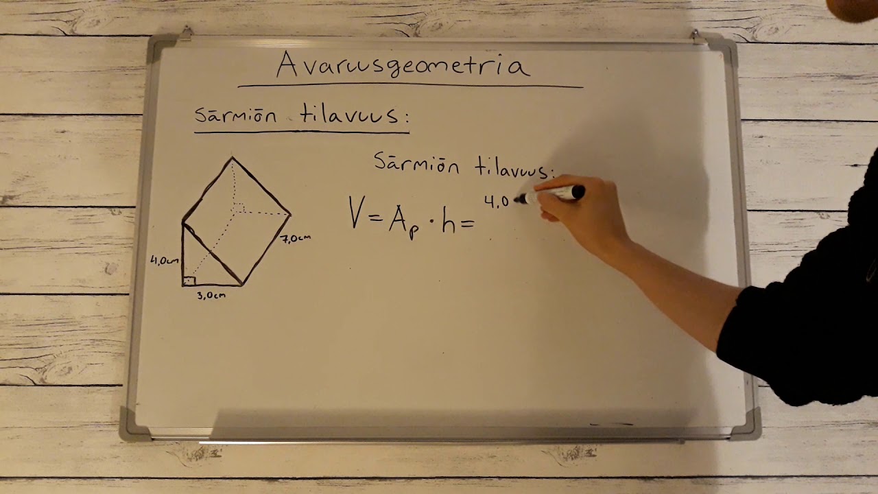 Avaruusgeometria: Kolmiopohjaisen särmiön tilavuus