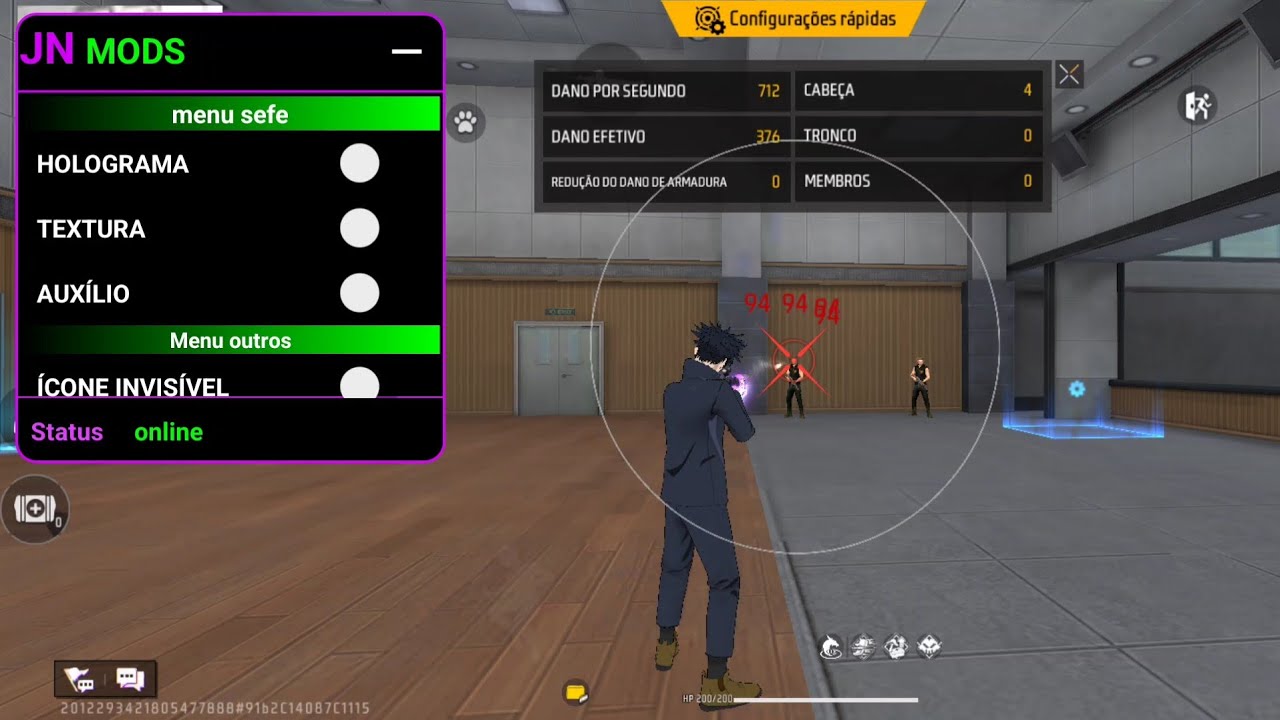 SAIU🥳 PAINEL MOD MENU DO JN MODS v2 ATUALIZADO 💪 AIMBOT+ TEXTURA E HOLOGRAMA 🍓 link direto ANTIbalck
