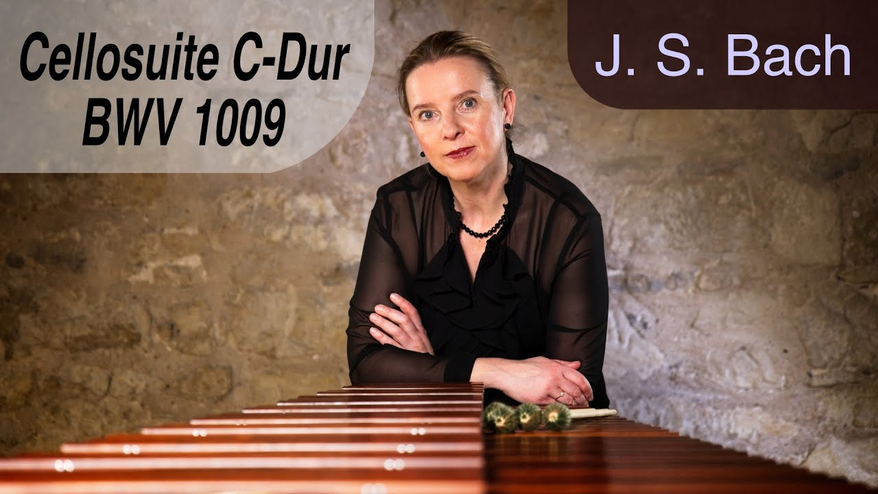 Johann Sebastian Bach - 3rd Suite for Violoncello in C-Major BWV 1009 | Katarzyna Myćka, Marimba