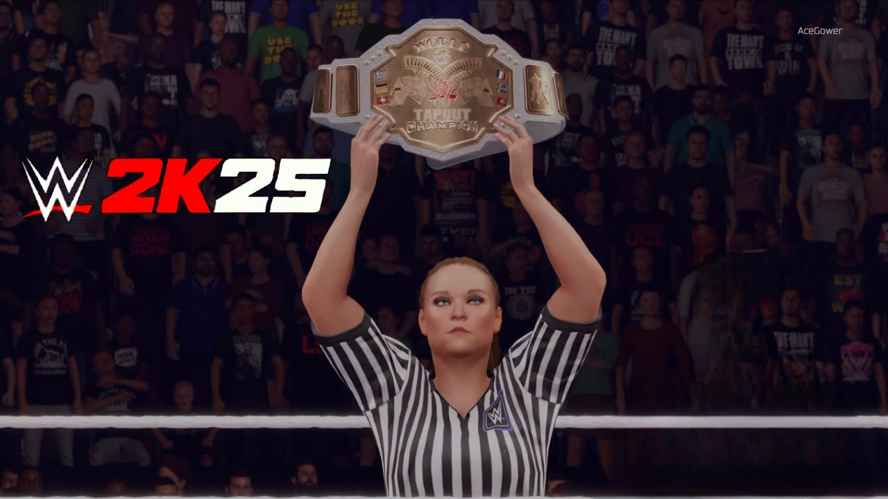WWE 2K25 PS5 World Tapout Championship Shayna Baszler vs Ace Gower 4K