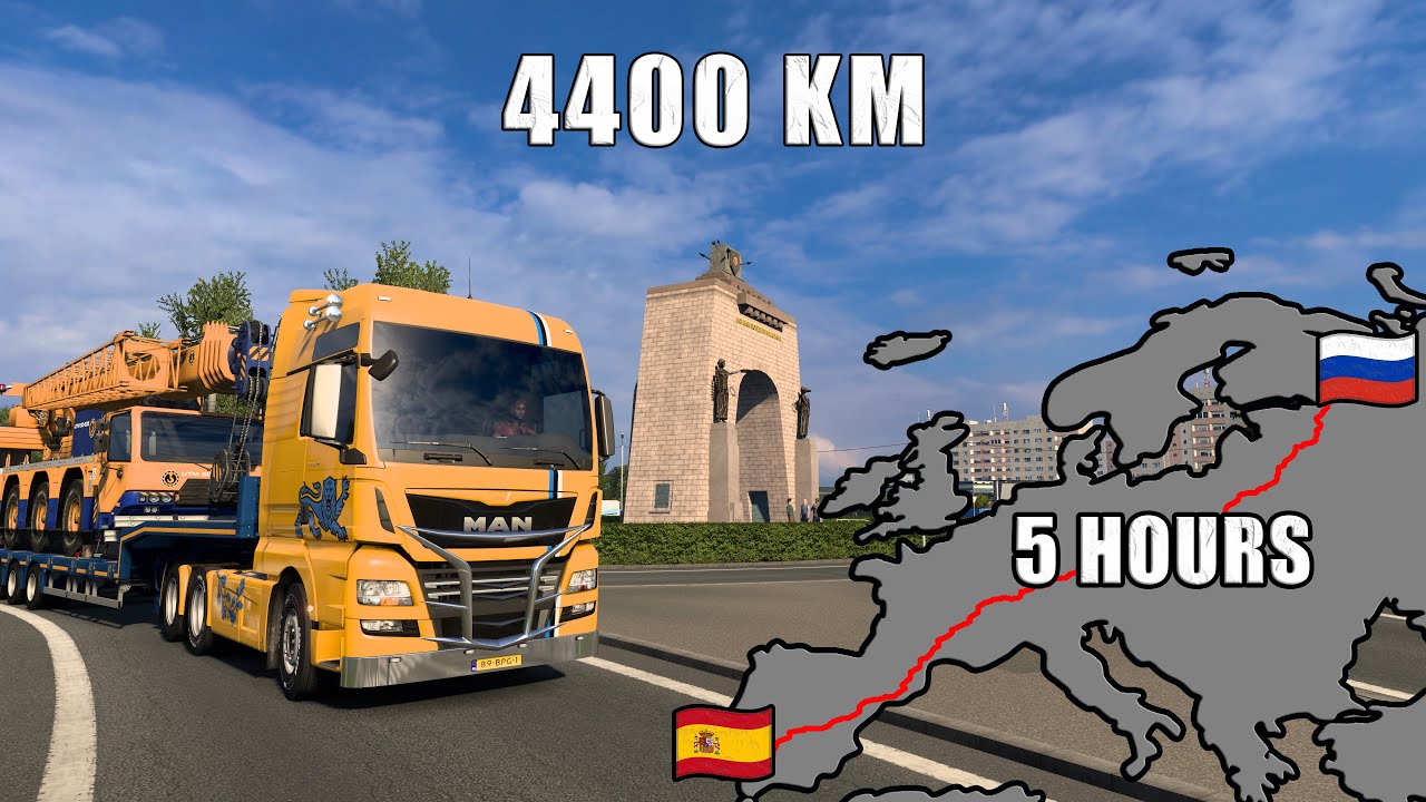 MAN TGX | ETS2 Long Delivery From Russia to Spain | Euro Truck Simulator 2