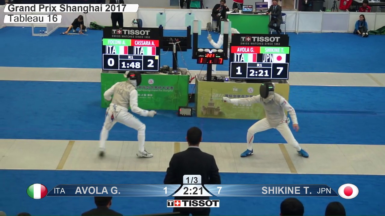 FE M F Individual Shanghai Grand Prix 2017 T16 08 yellow SHIKINE JPN vs AVOLA ITA