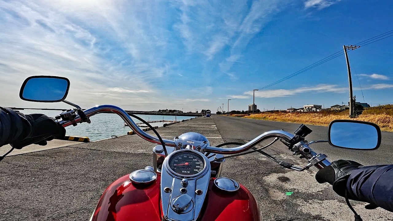 Harley Davidson Evo FLSTC1340 Midday Ride Pure Engine Sound