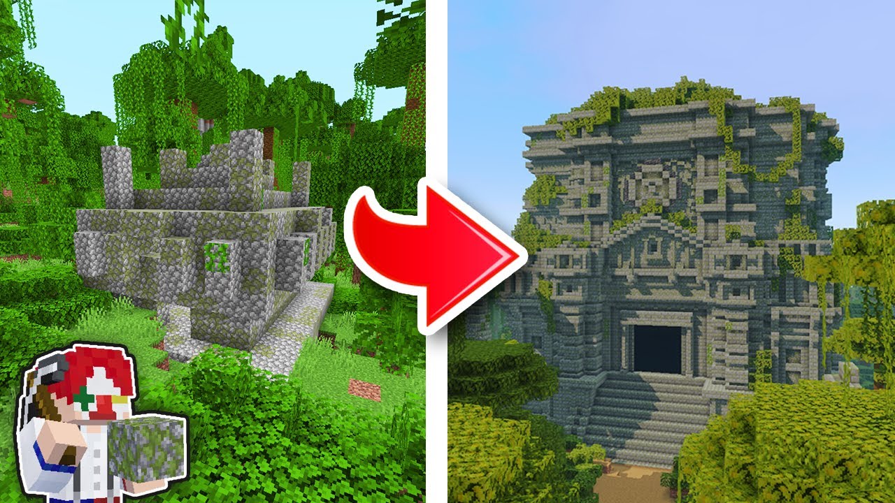 マイクラのプロがジャングルの寺院を1時間でリアルにしてみた結果【マイクラ・マインクラフト】
