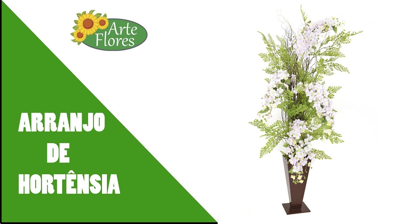 Como Fazer Arranjo de Hortênsia Artificial para Chão