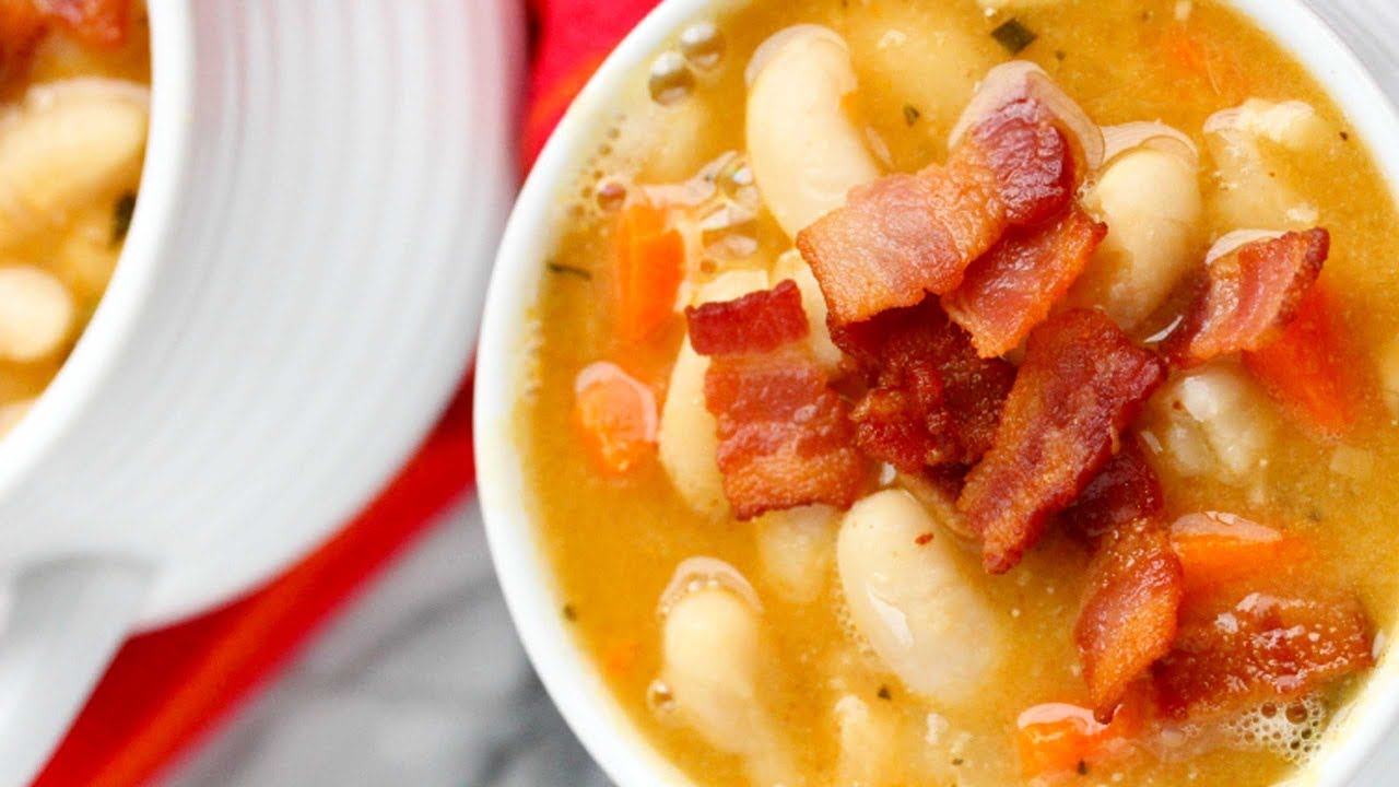 Creamy White Bean and Bacon Soup