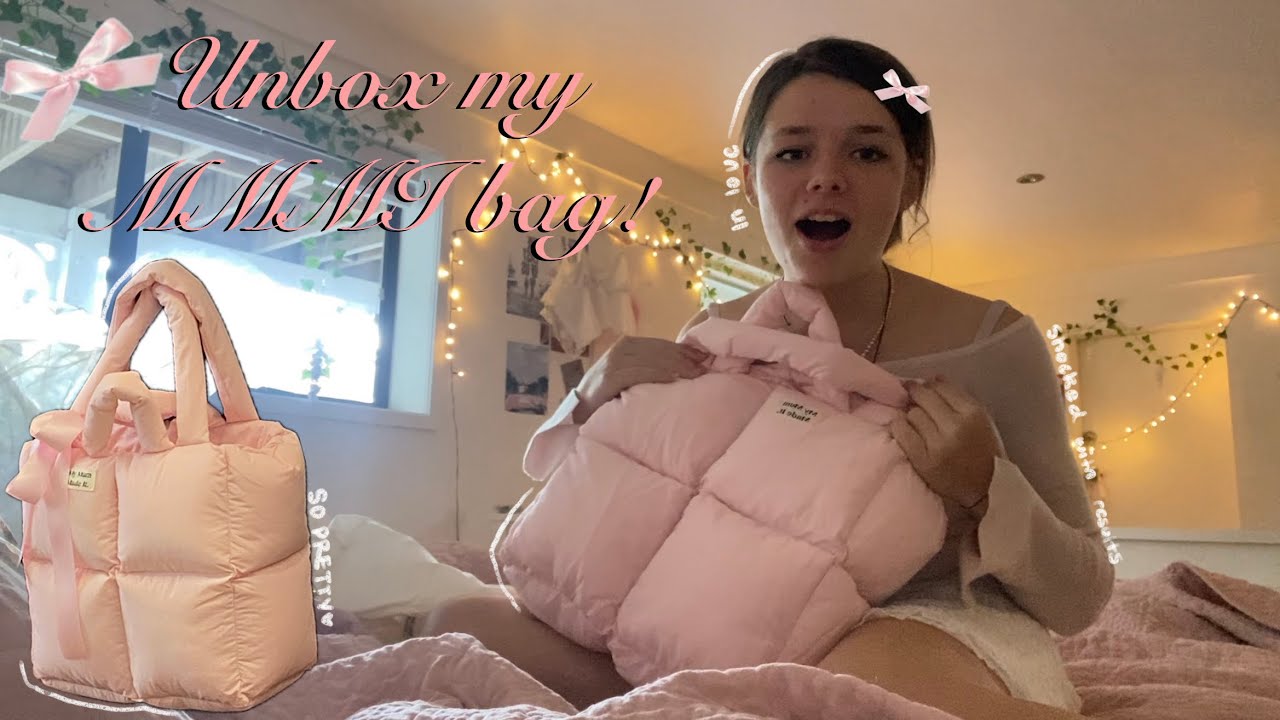 🩰𝜗𝜚 ࣪Unbox my MMMI puffer tote!˖ ִ𐙚 🦢 + opinion + pack it w/ me 🪩