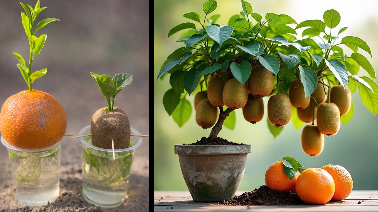 I Grew Kiwi & Orange Plants from Real Fruits | Complete Growing Experiment 