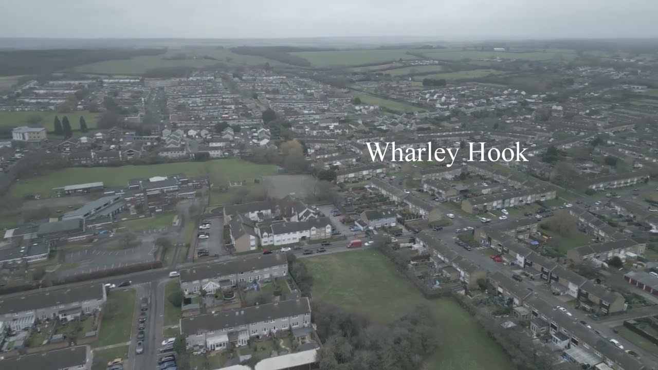 Bush Fair, Harlow Essex   From the sky  February 2023