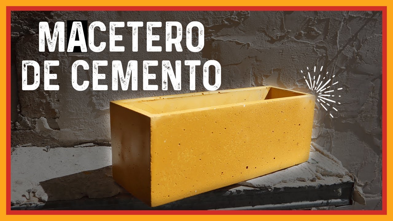 COMO HACER UN MACETERO DE CEMENTO GRANDE TUTORIAL FACIL Y RAPIDO PASO A PASO 🌱 🌵