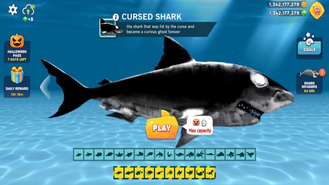 NEW CURSED SHARK UNLOCKED AND CURSED SHARK GAMEPLAY - Hungry Shark Evolution
