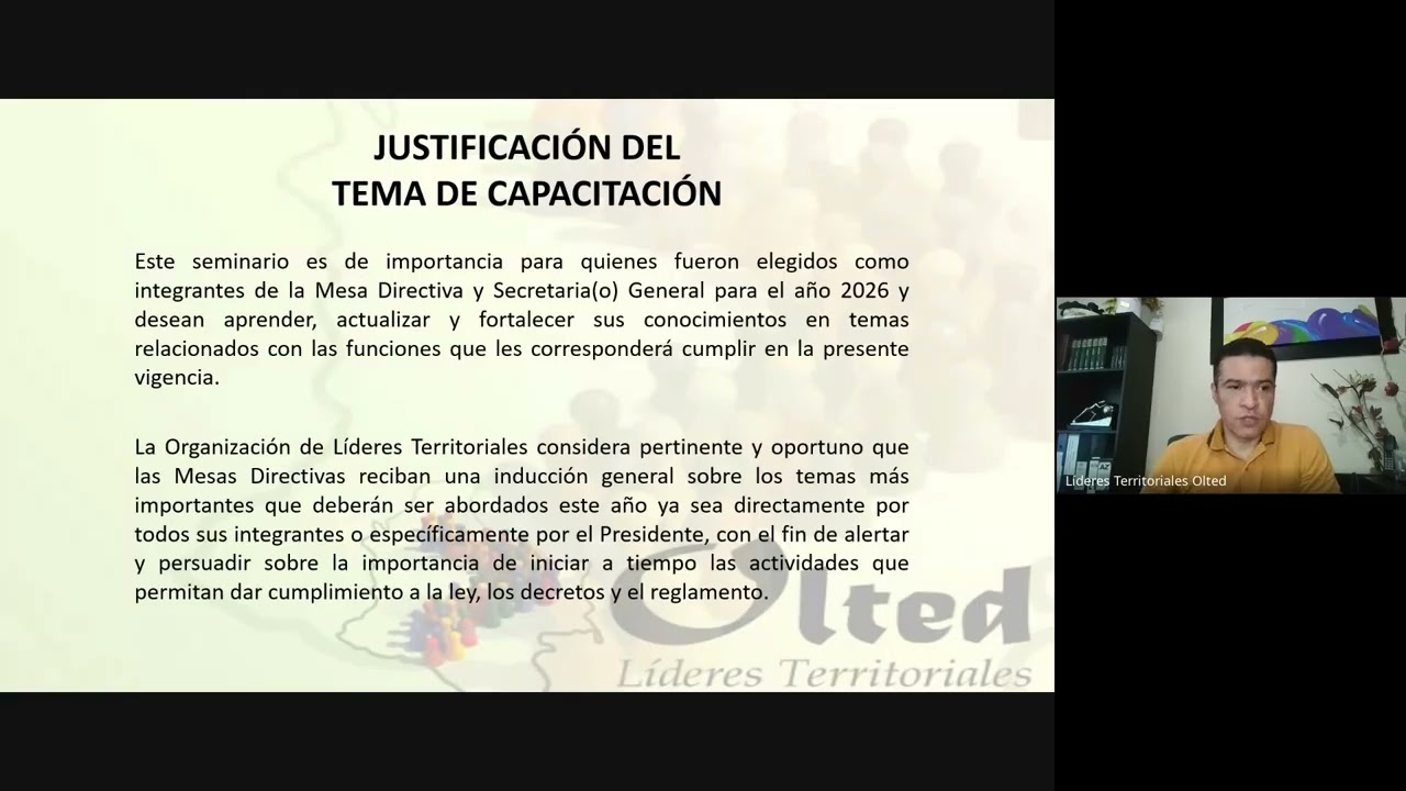 📌 Seminario virtual: Responsabilidades de la Mesa Directiva 2026 Pt.1