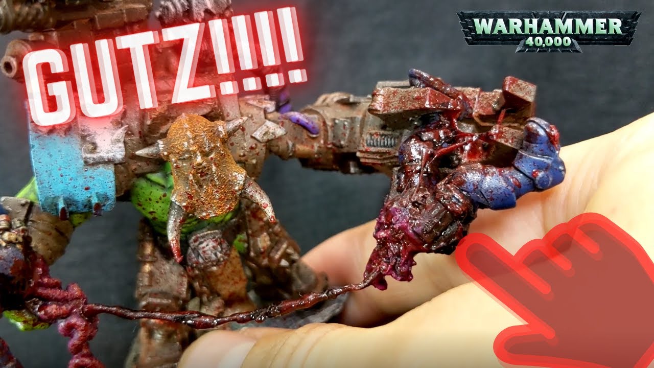SPACE MARINE GUTS - Trying realistic gore effects for minipainting on a 3D-printed 40K Ork Warboss