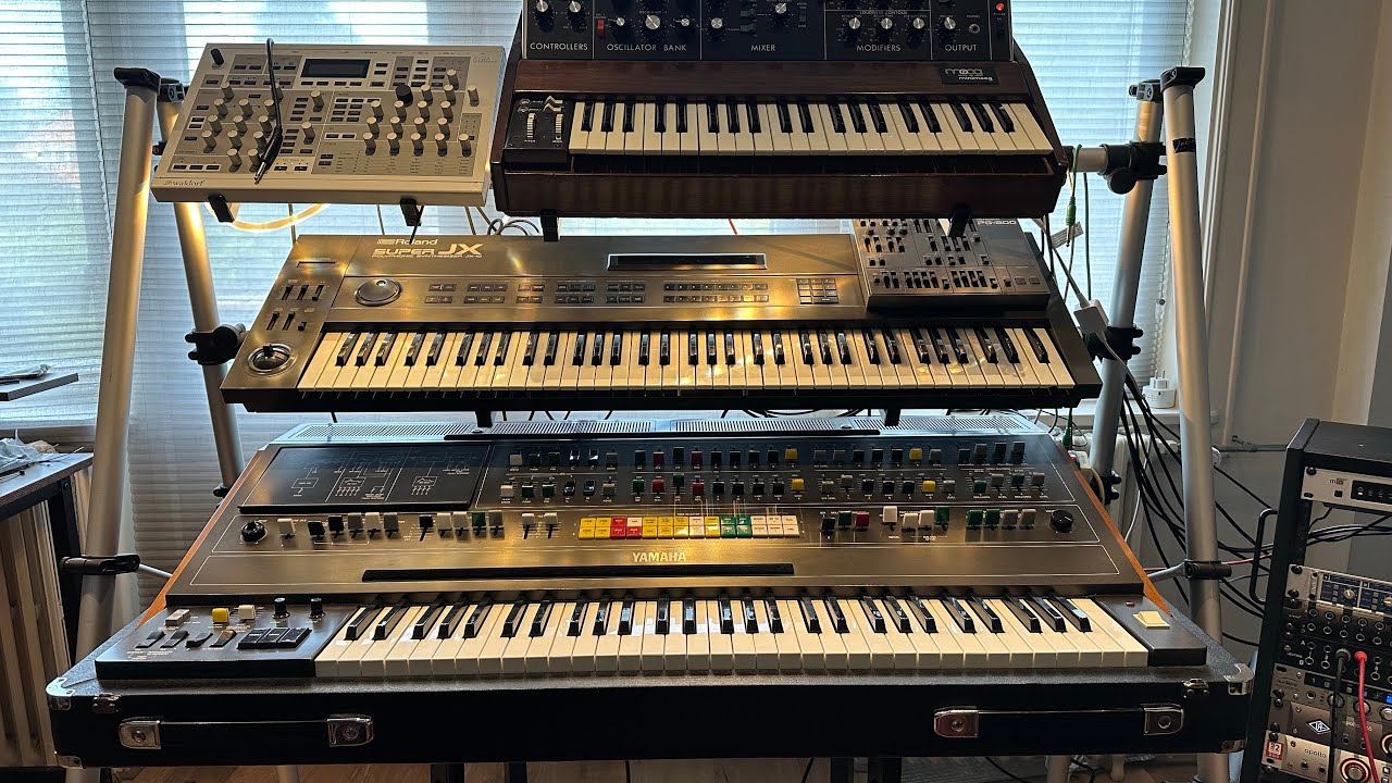 Synth Studio Tour with Yamaha CS80, CP70, Mini Moog, Rhodes, Taurus and many more