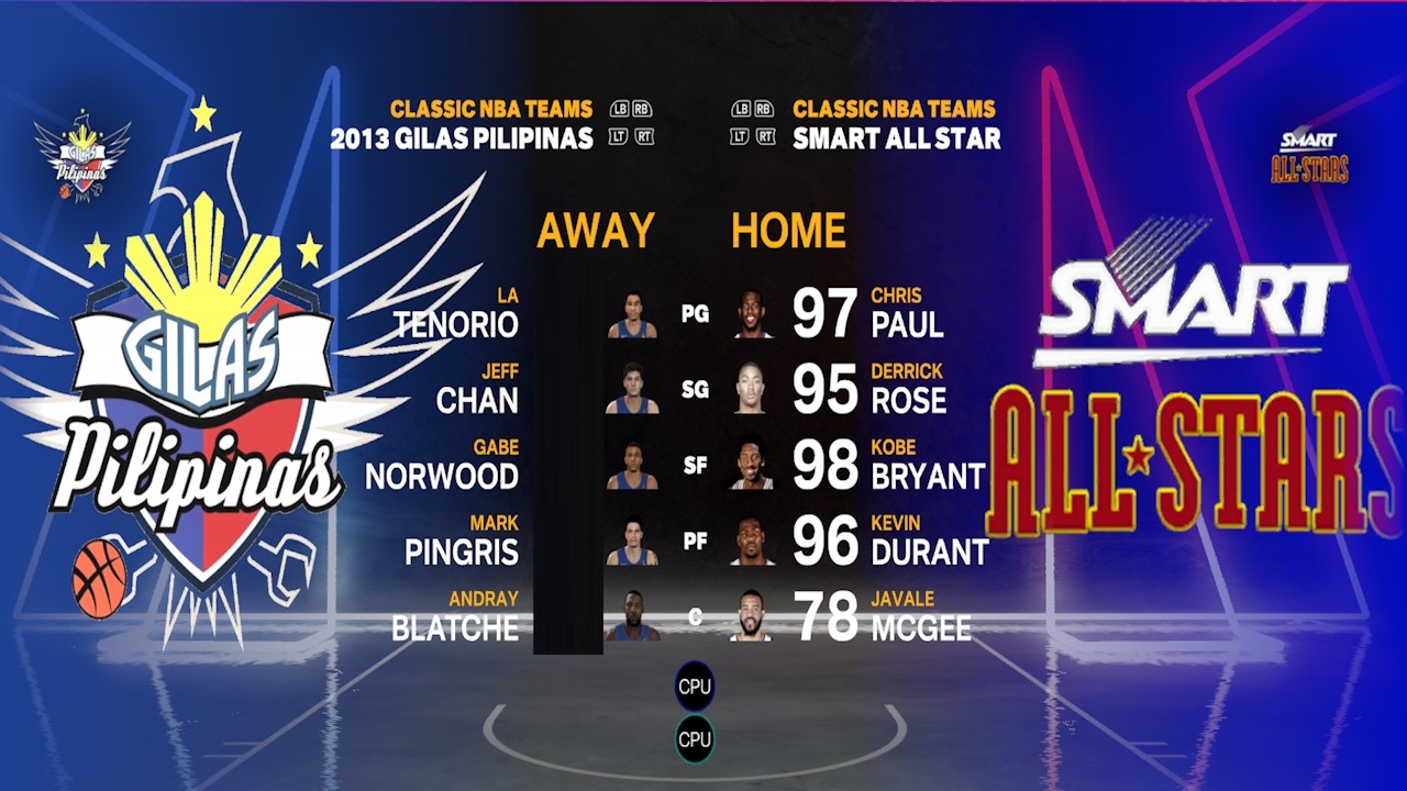 Smart All-Star 2011 vs Gilas Pilipinas 2013 PBA 2K  - Feb 23, 2026