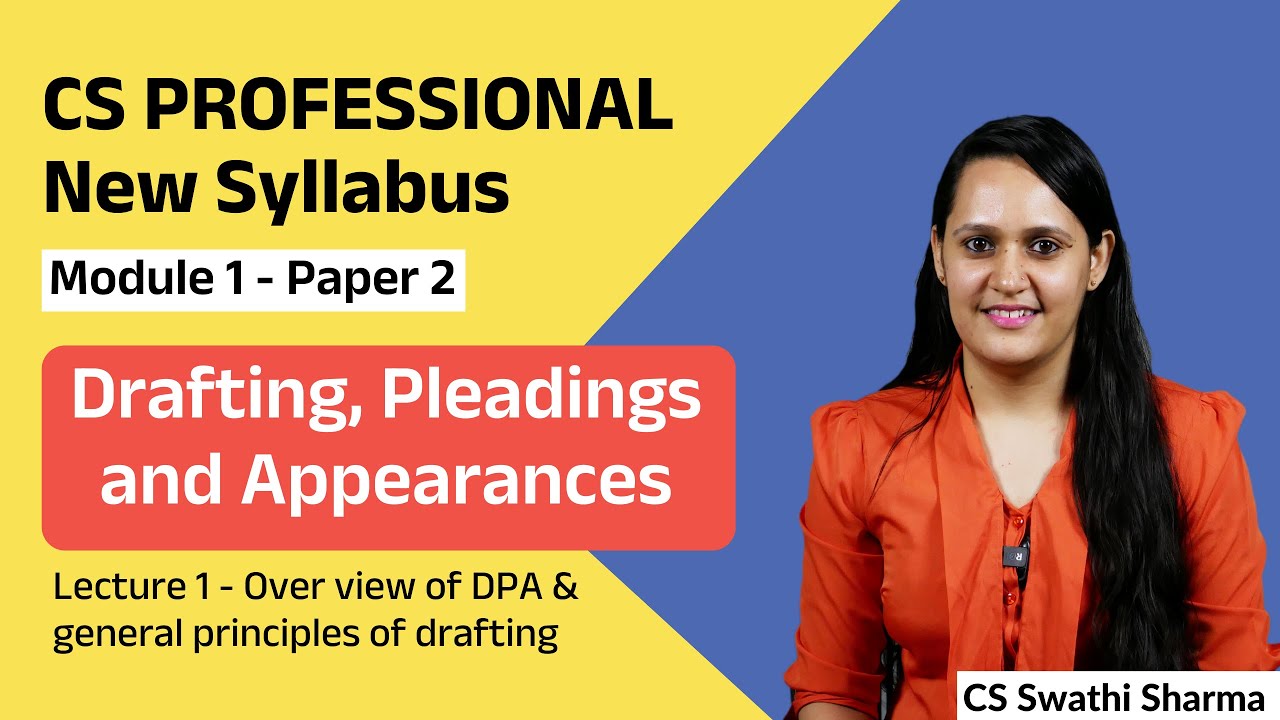 DPA Syllabus Overview | CS Professional New | Coaching Classes in English | CS Swathi Sharma