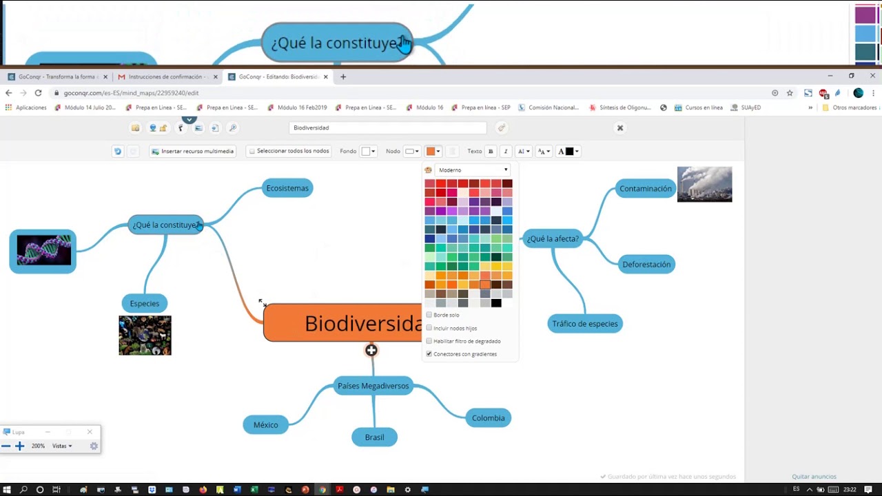 ¿Cómo elaborar un mapa mental en GoConqr y cómo compartir el enlace?