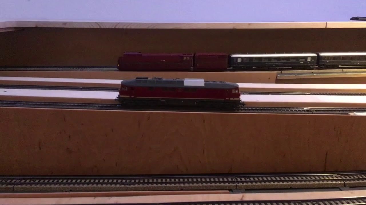 diba 2018 M&auml;rklin Eisenbahn Probefahrt mit Dampflok 05 001 auf Fahr Anlage