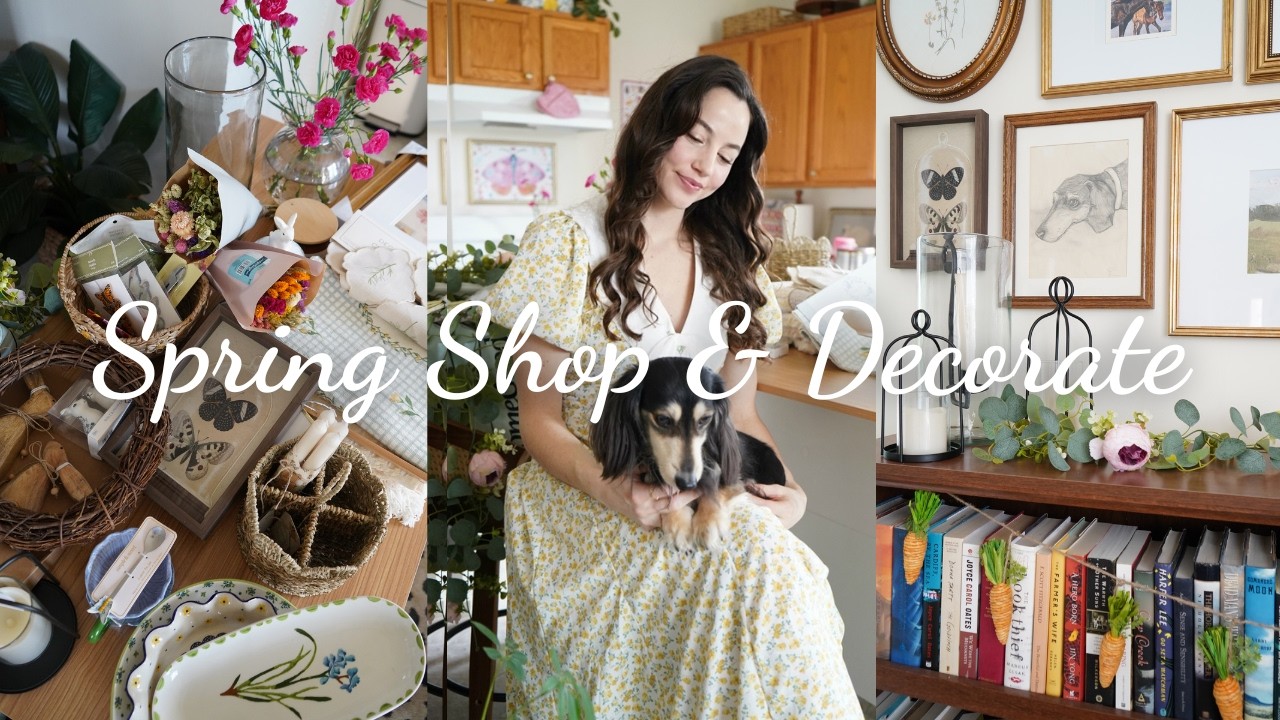 Spring Shop with Me & Decorate My Home for Spring🌷🐰🦋 | Cottage Diaries