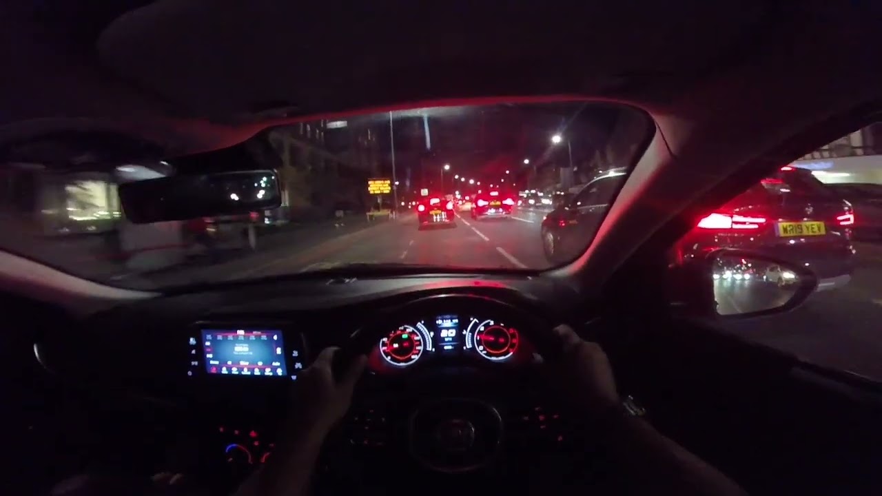 London A40 Road Night Drive