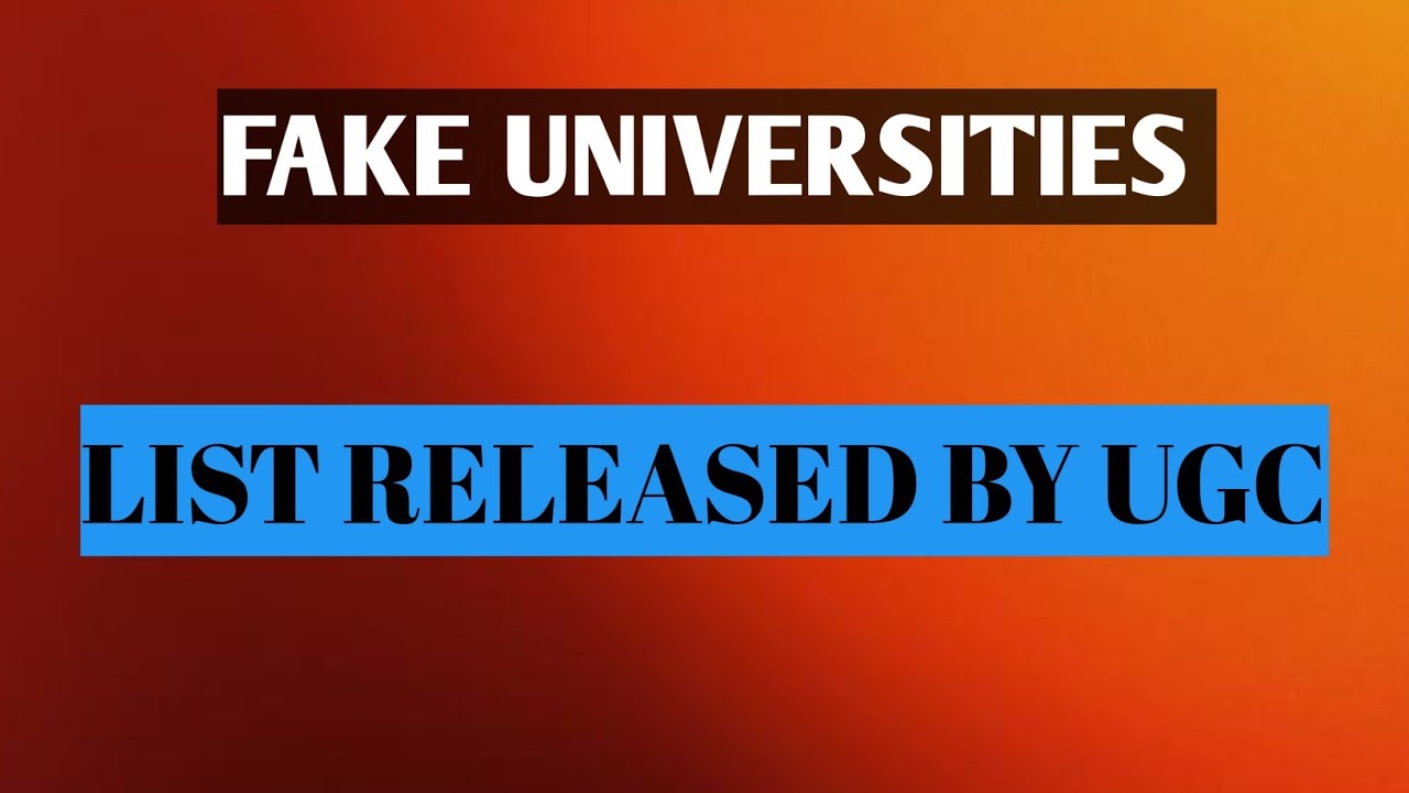 FAKE UNIVERSITIES IN INDIA | UGC FAKE UNIVERSITIES LIST | FAKE UNIVERSITIES 2025