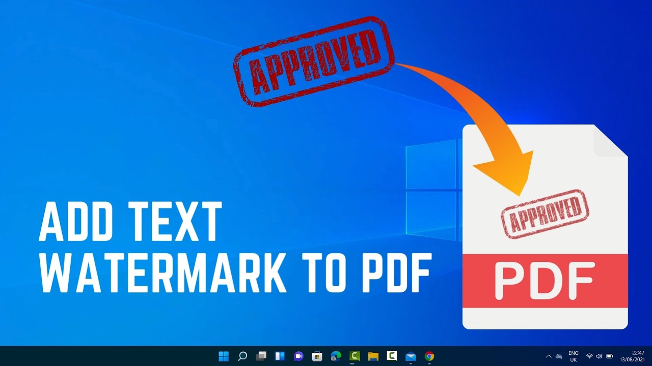 How to Add a Text Watermark to PDF