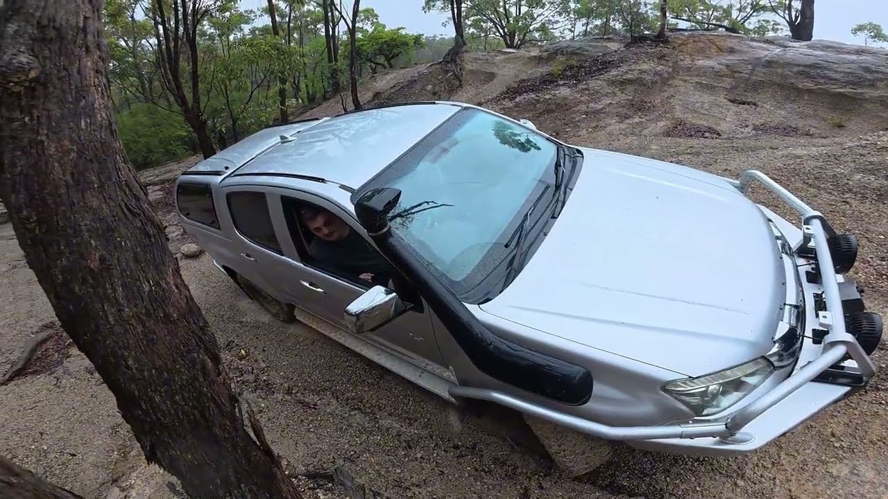 A very wet ARB test track and Gap Rd with Mighty mouse, Swompy and baxter!