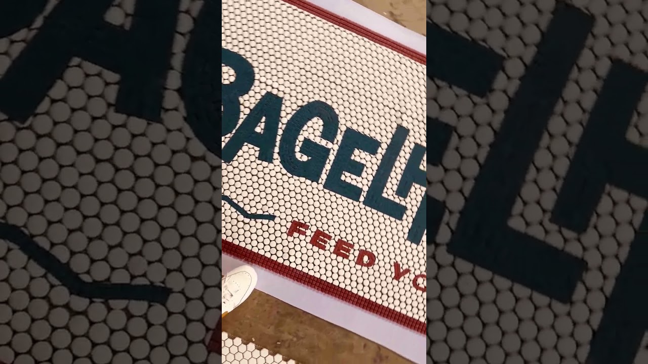 Custom Logo Mosaic Reveal – Handmade Tile Art! 🧱✨