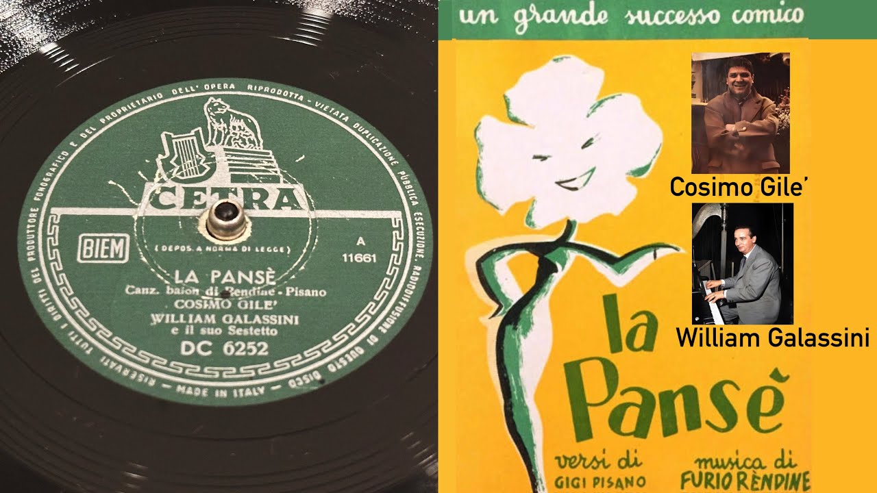 Cosimo Gile’ - La Panse - 78 rpm - Cetra DC6252 - 1955