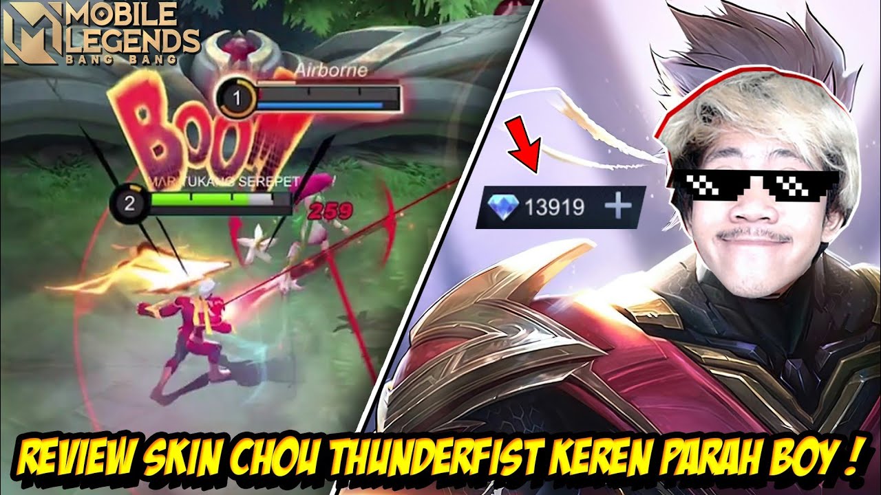 REVIEW SKIN CHOU THUNDERFIST SEHARGA 10.000 DIAMOND KEREN PARAH BOY - Mobile legends
